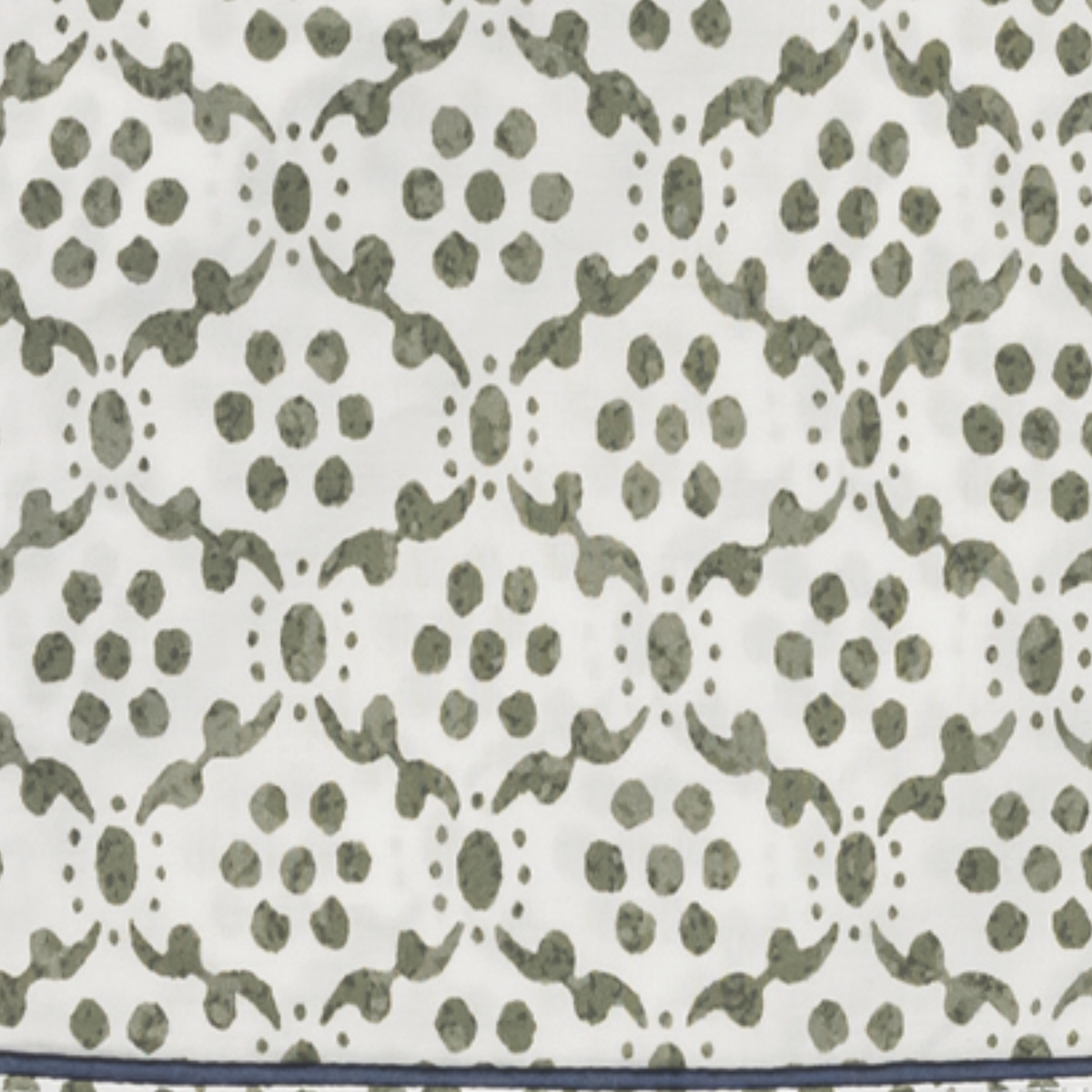 Fabric Closeup of Matouk Luca Pajama Set in Laksha Moss