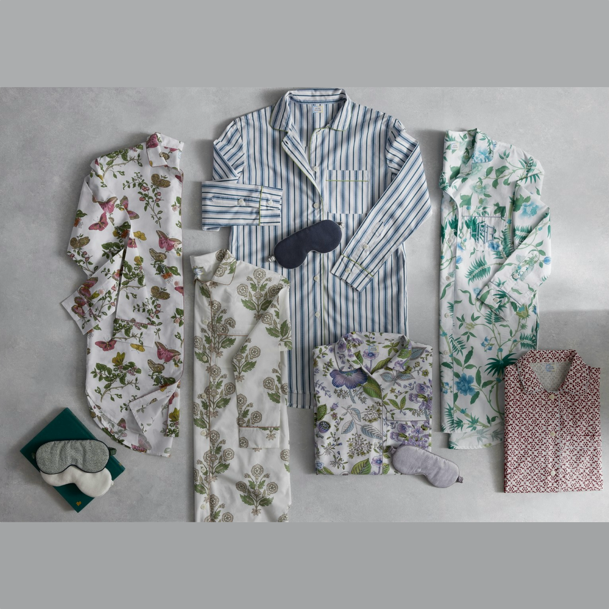 Matouk Sleep Wear Collection Laid Flat