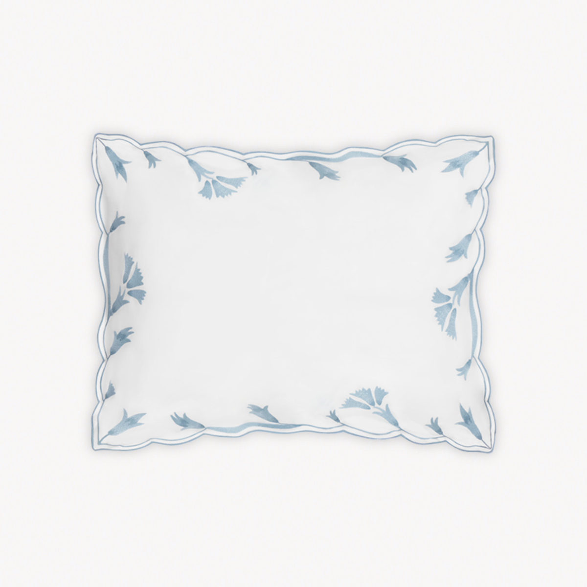 Boudoir Sham Silo of Matouk Marcella Bedding in Hazy Blue