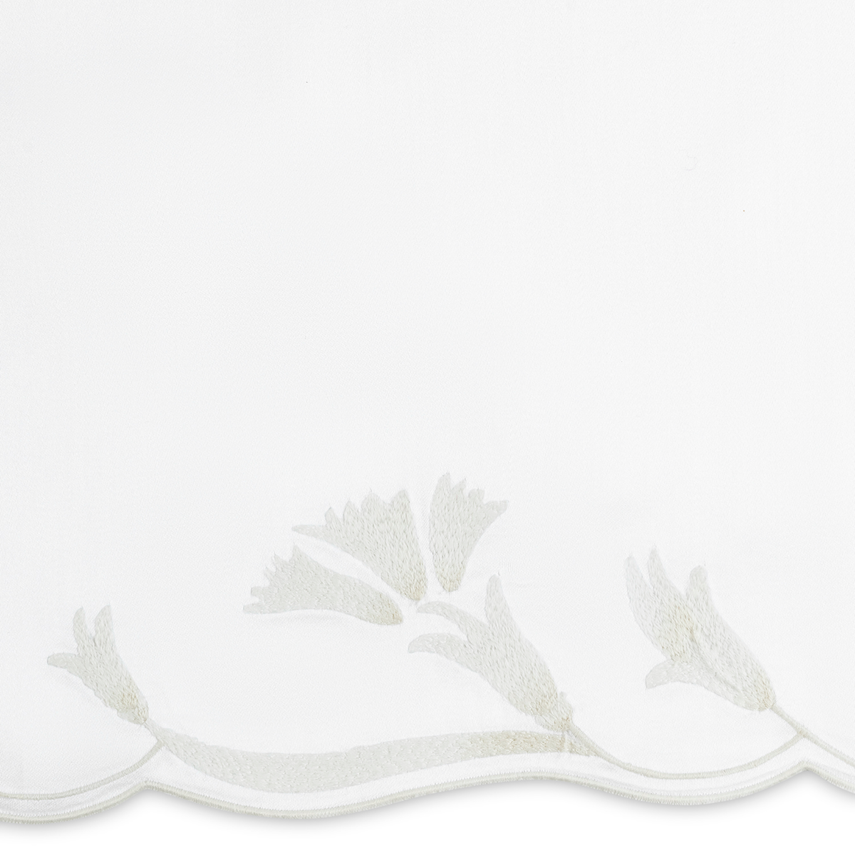 Swatch of Matouk Marcella Bedding Collection in Bone