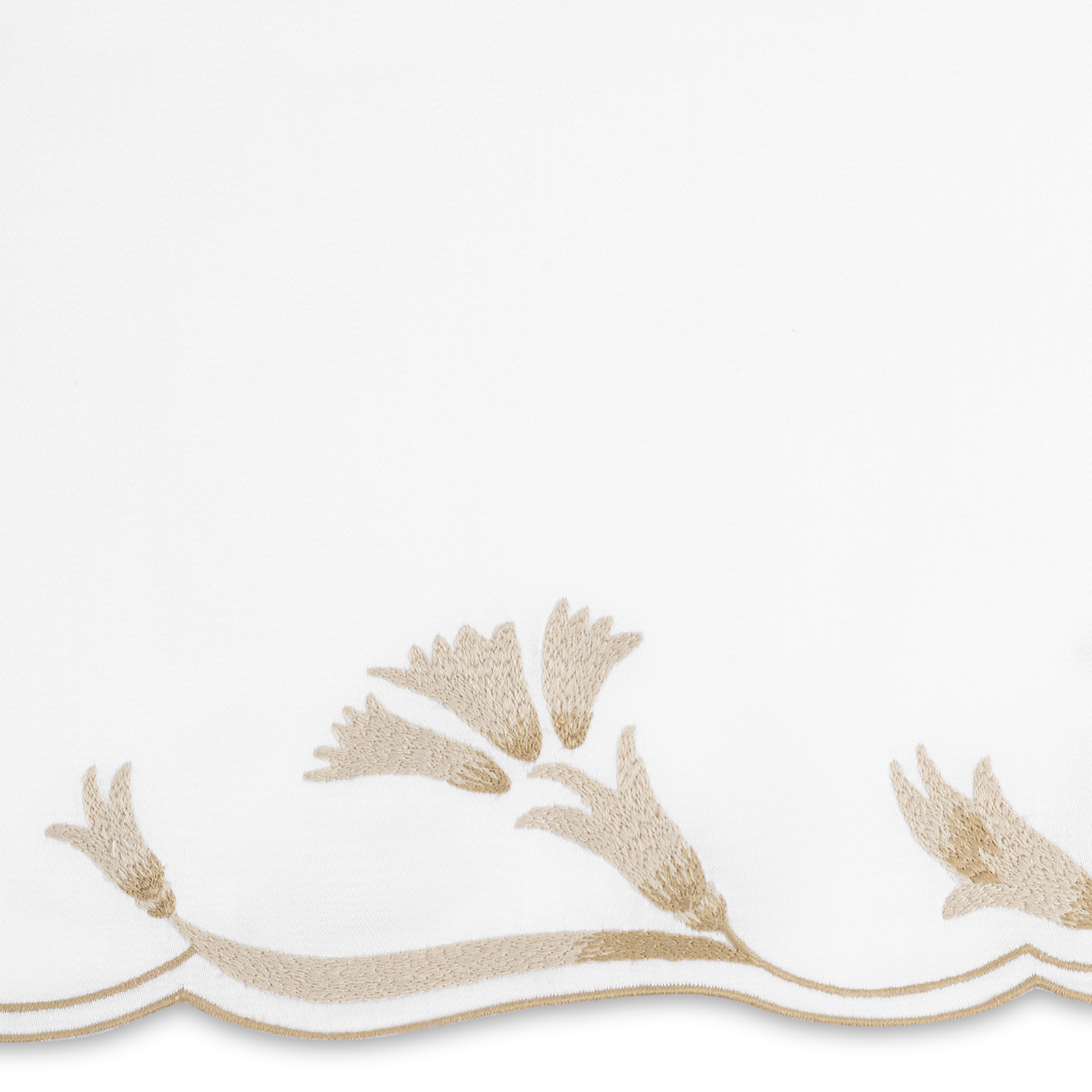 Matouk Marcella Bedding Collection with Dune swatch