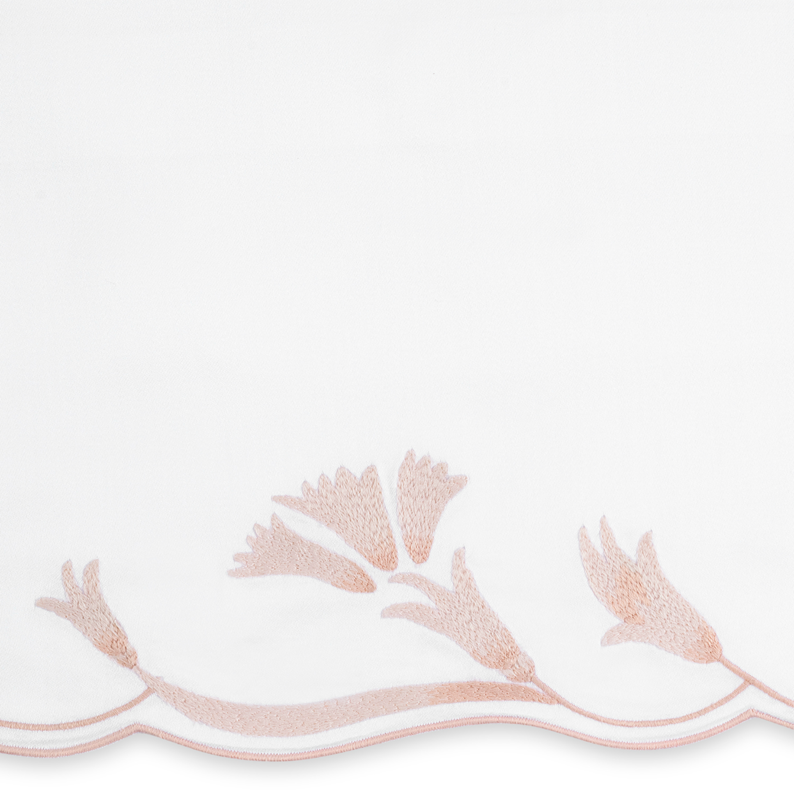 Matouk Marcella Bedding Collection with Pink swatch