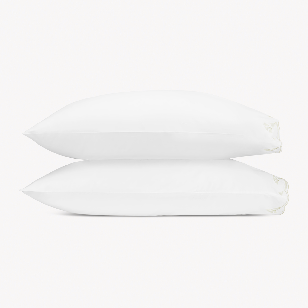 Pair of Pillowcases of Matouk Marcella Bedding in Bone