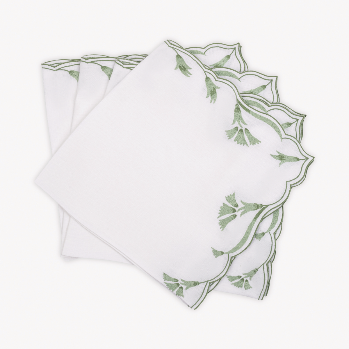 Matouk Marcella Dinner Napkins in Clover color