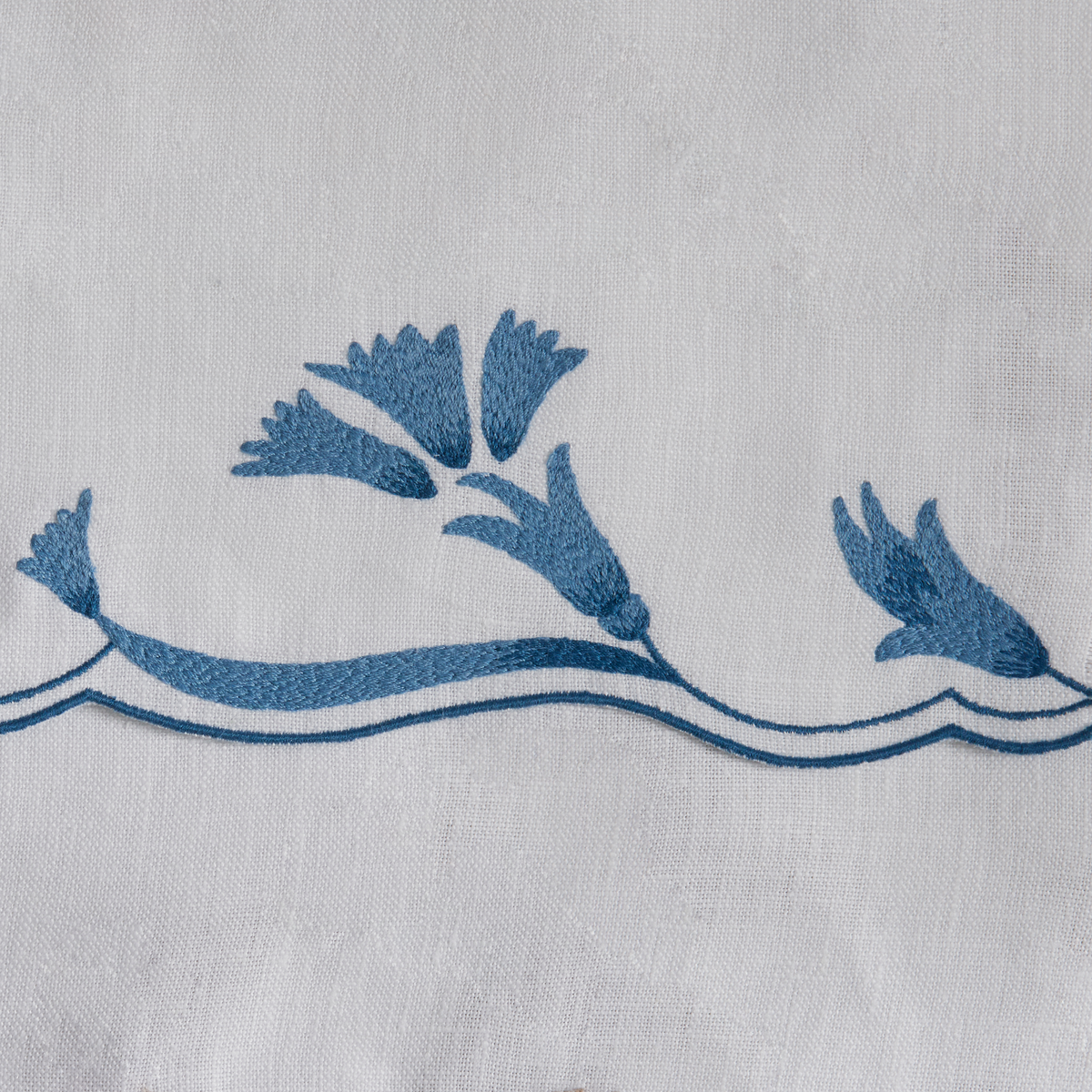 Pattern of Matouk Marcella Table Linens in Lapis color