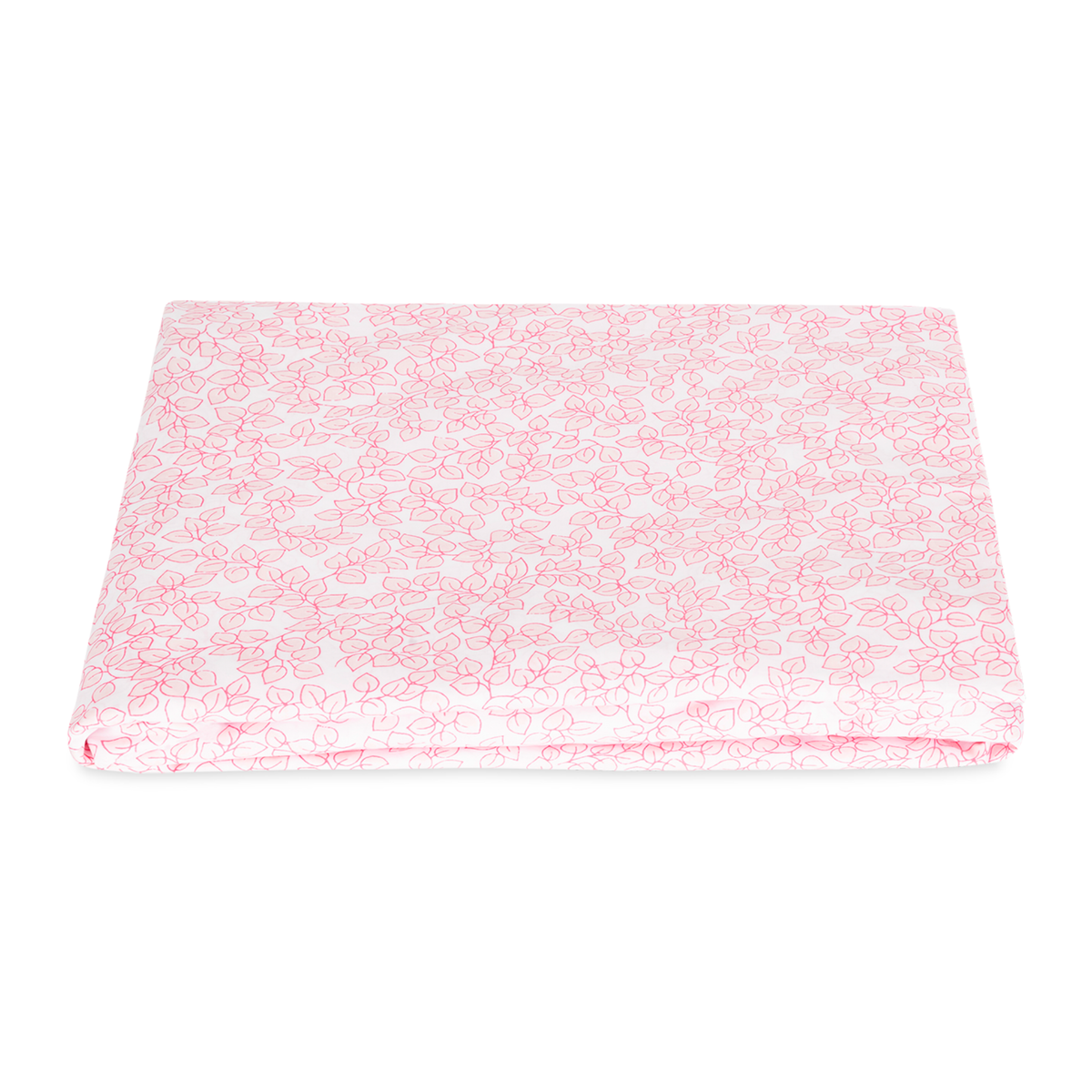 Folded Fitted Sheet of Matouk Margot Bedding in Blush Color