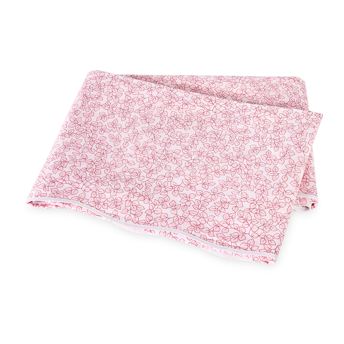 Folded Flat Sheet of Matouk Margot Bedding in Blush Color