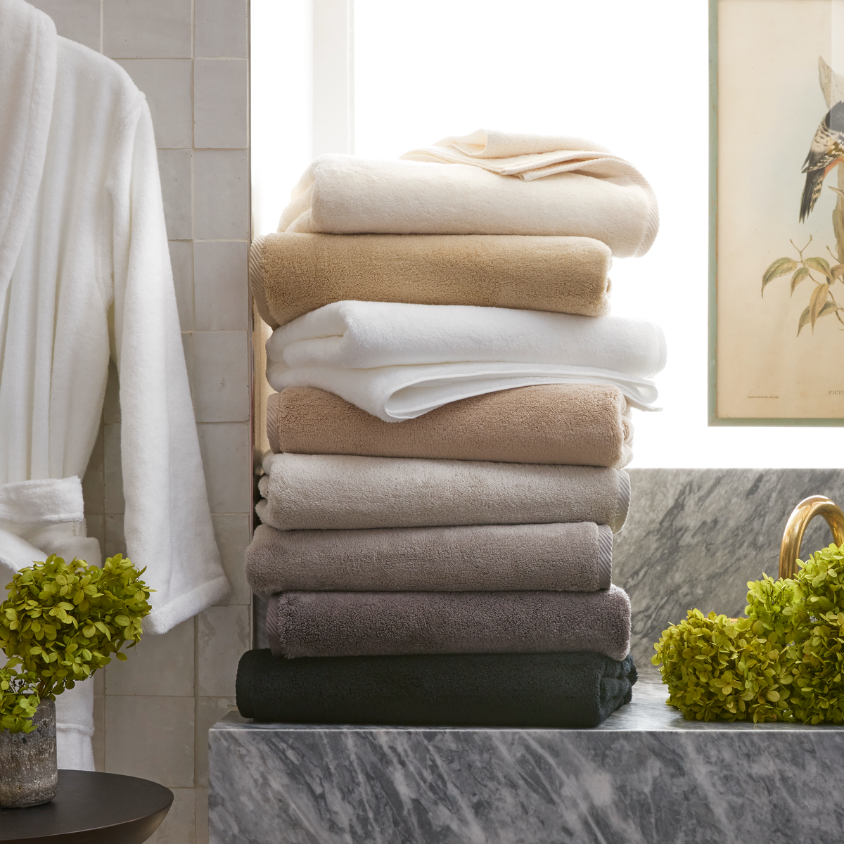Neutral Colors of Matouk Milagro Bath Collection