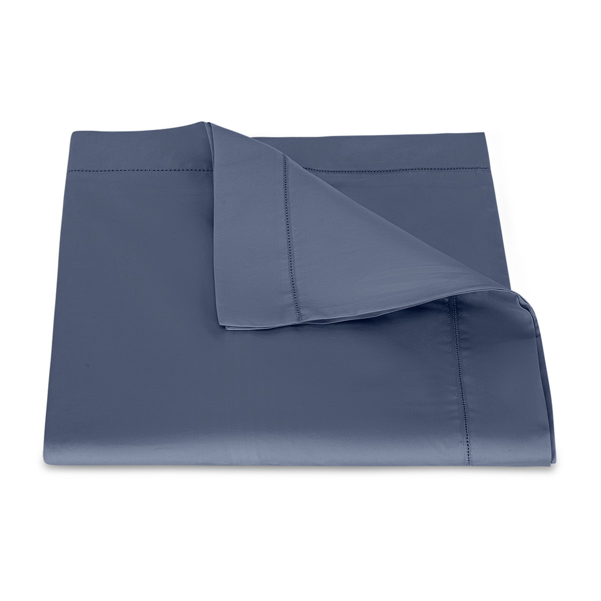Duvet Cover of Matouk Milano Hemstitch Bedding in Color Steel Blue