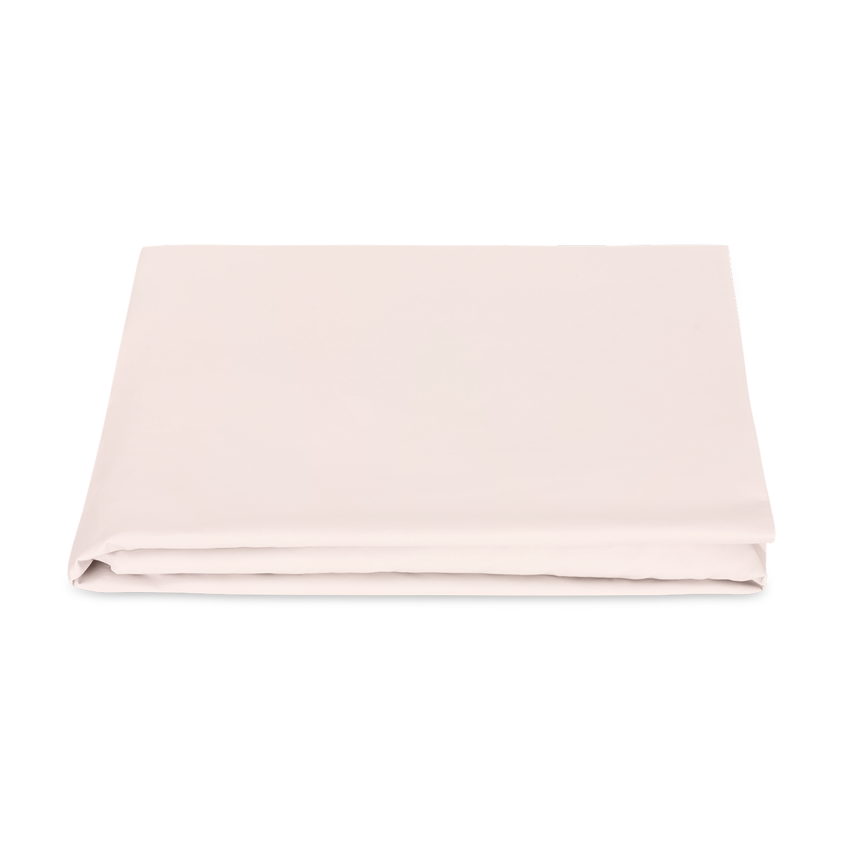 Folded Fitted Sheet of Matouk Milano Hemstitch Bedding in Color Blush