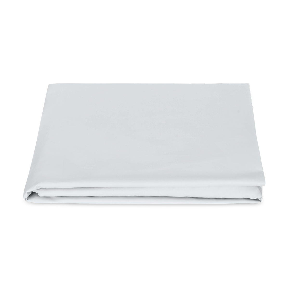 Folded Fitted Sheet of Matouk Milano Hemstitch Bedding in Color Dove