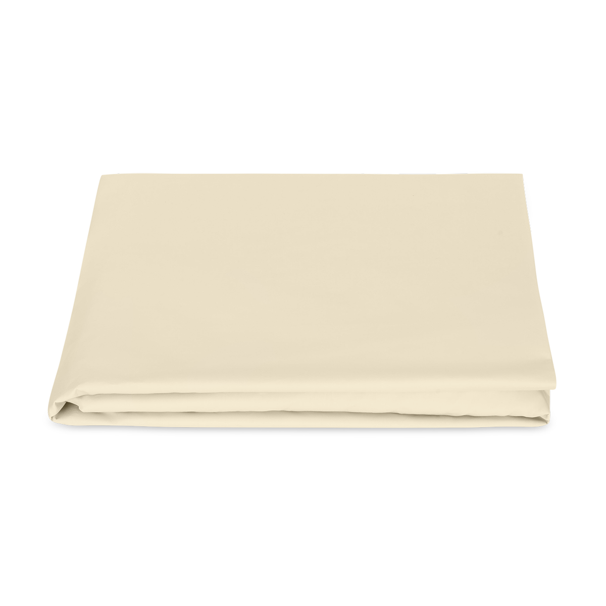 Folded Fitted Sheet of Matouk Milano Hemstitch Bedding in Color Dune