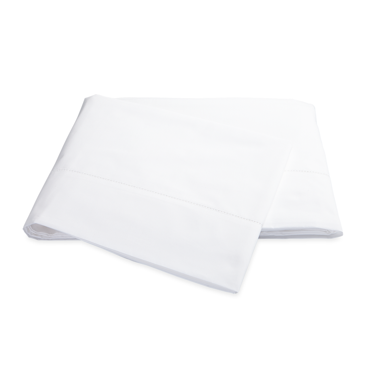 Flat Sheet of Matouk Milano Hemstitch Bedding in Color White