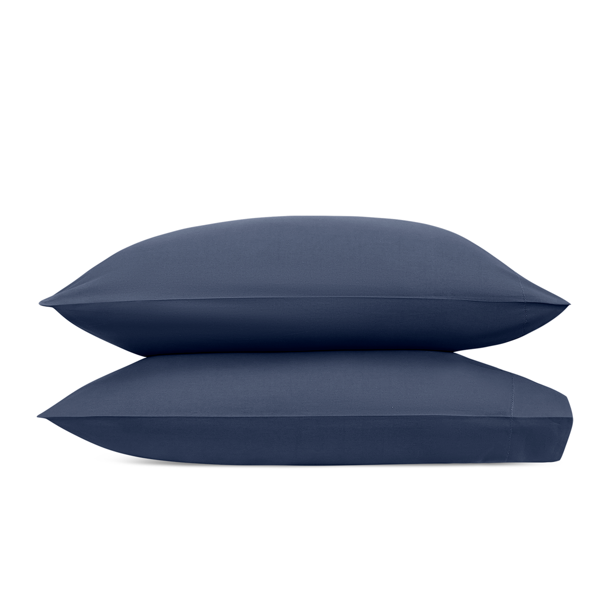 Pair of Pillowcase of Matouk Milano Hemstitch Bedding in Color Steel Blue
