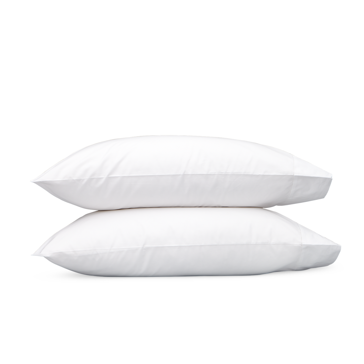 Pair of Pillowcase of Matouk Milano Hemstitch Bedding in Color White