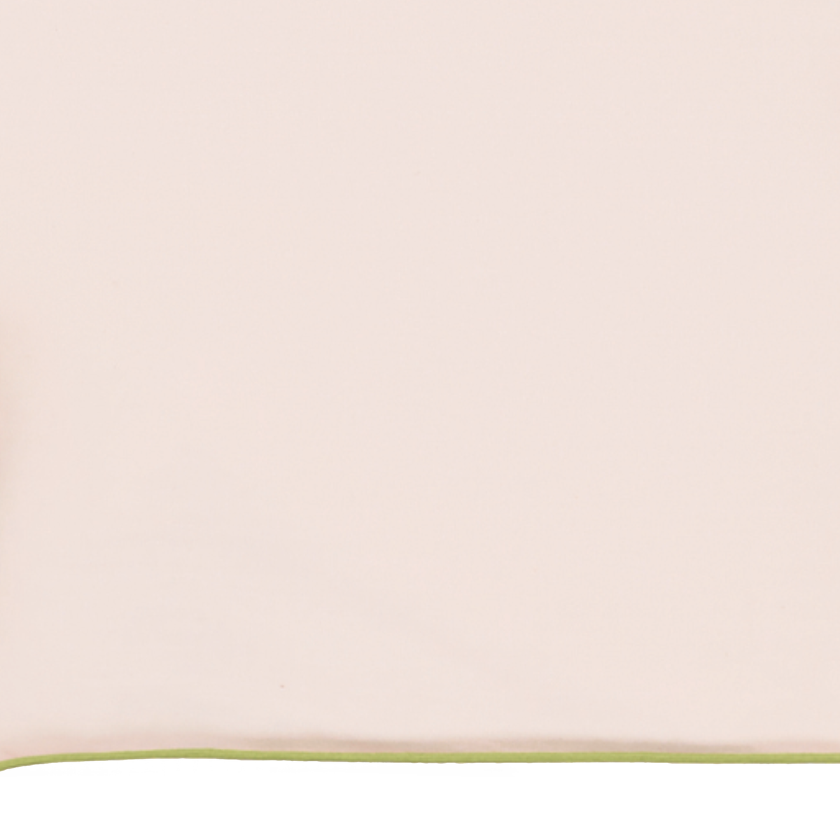 Fabric Closeup of Matouk Milano Pajama Set in Blush and Spring Green colors