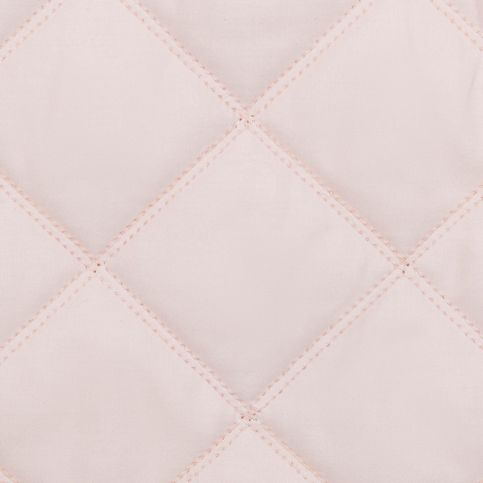 Bed Dressed in Matouk Milano Quilt Bedding with Swatch in Color Blush