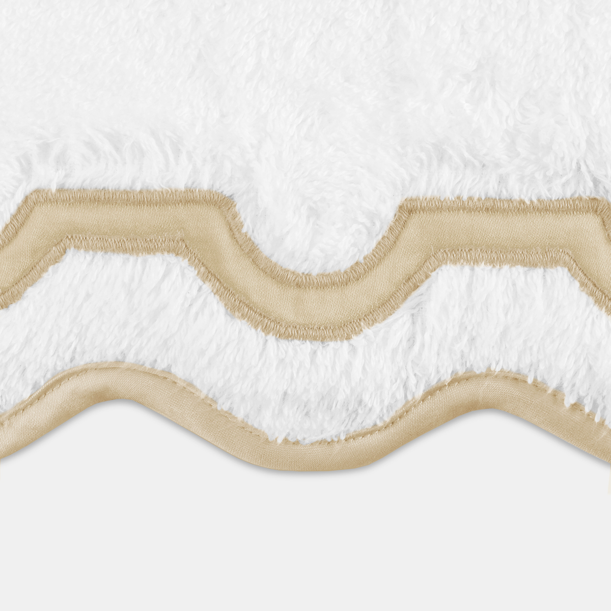 Swatch Sample of Matouk Mirasol Bath Towel in Champagne Color
