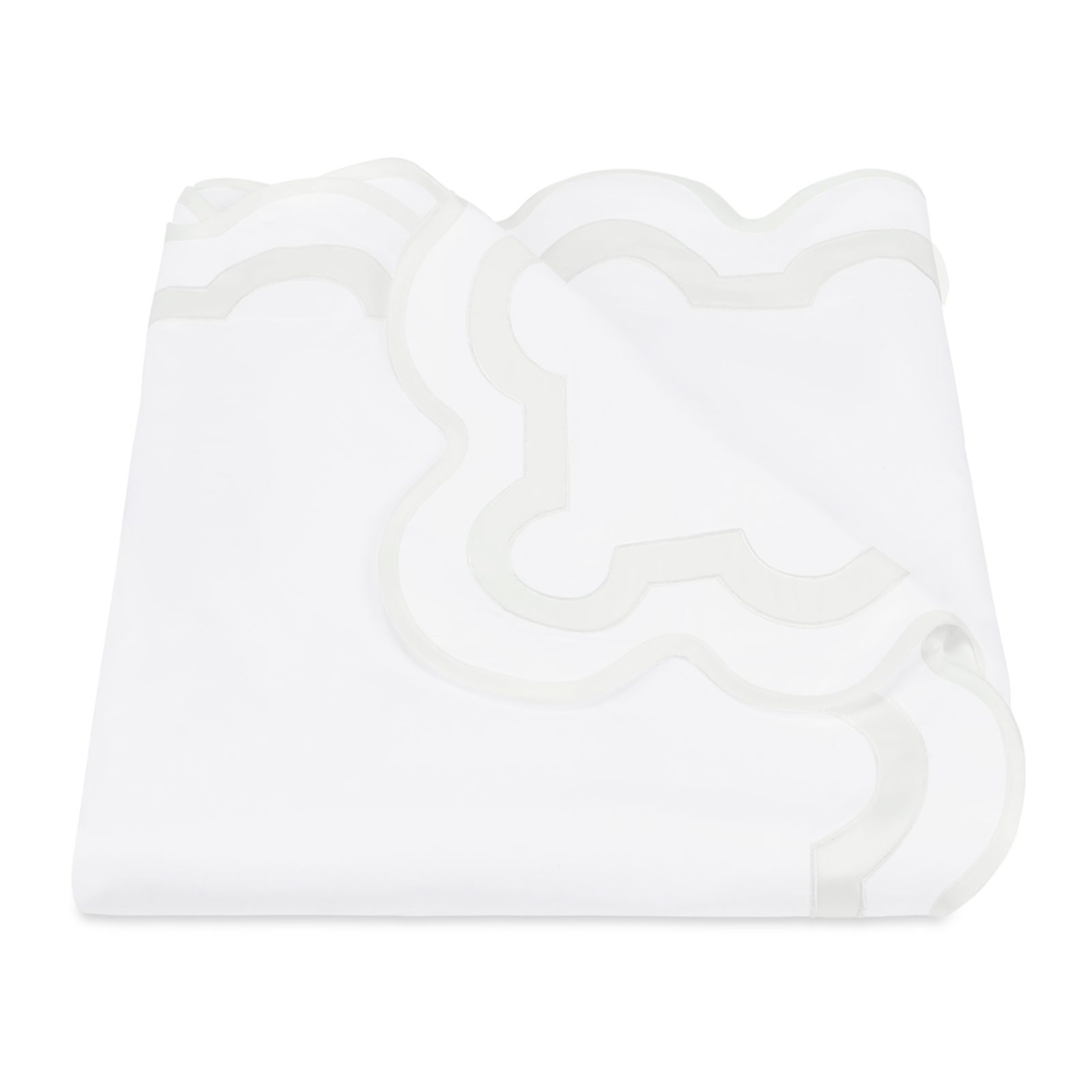 Full Bed Dressed in Matouk Mirasol Collection in Bone Color