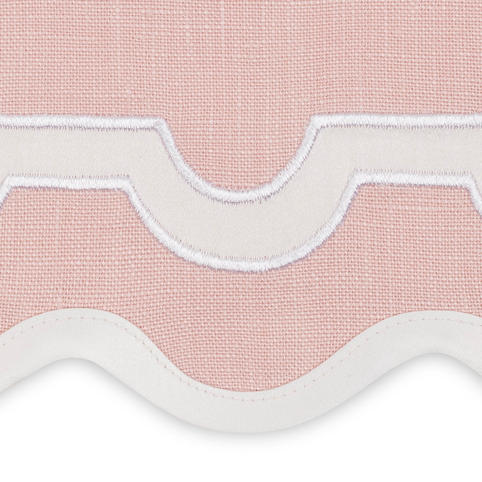 Pair of Matouk Mirasol Guest Towels in Pink and Bone Color
