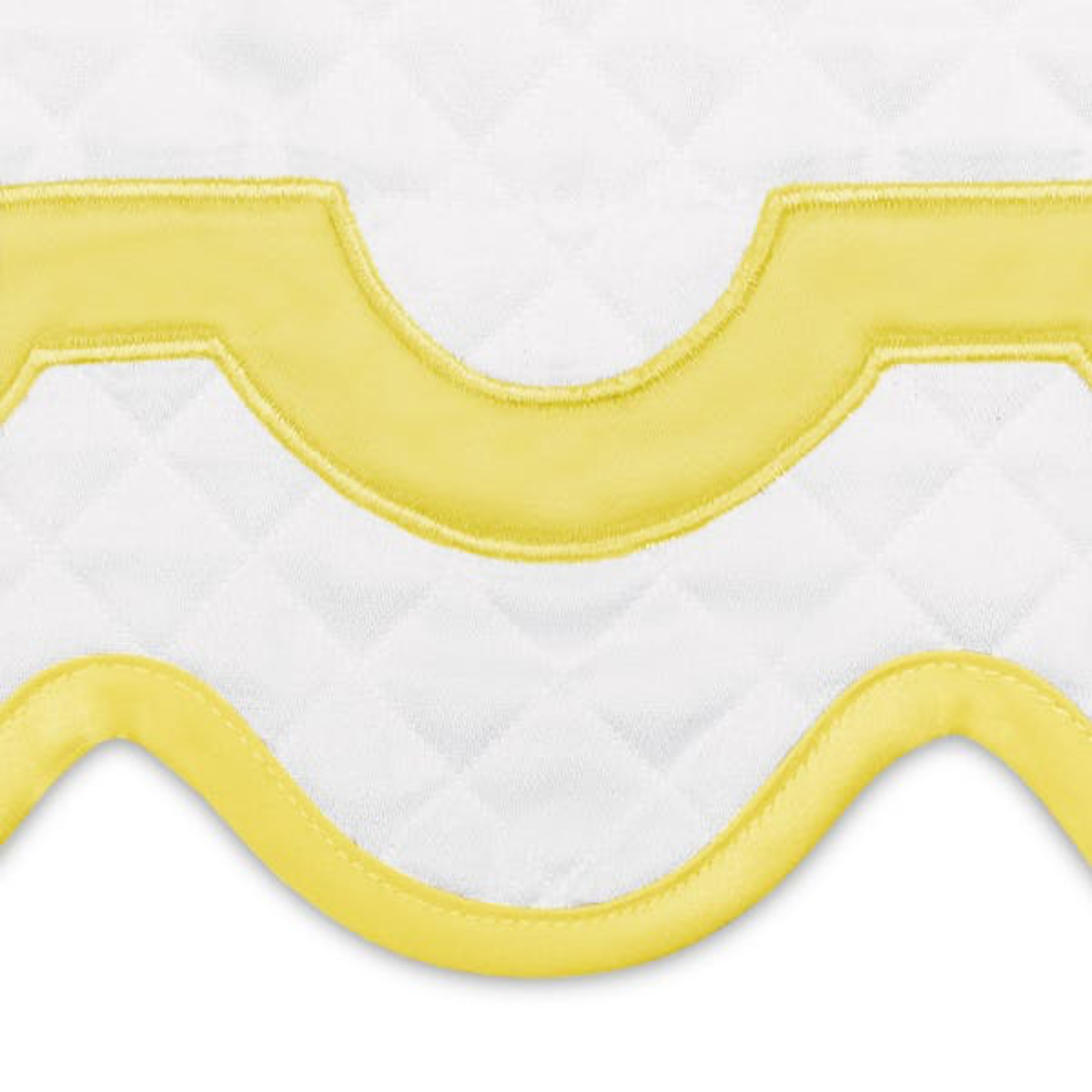 Swatch Sample of Matouk Mirasol Matelassé Bedding in Lemon Color