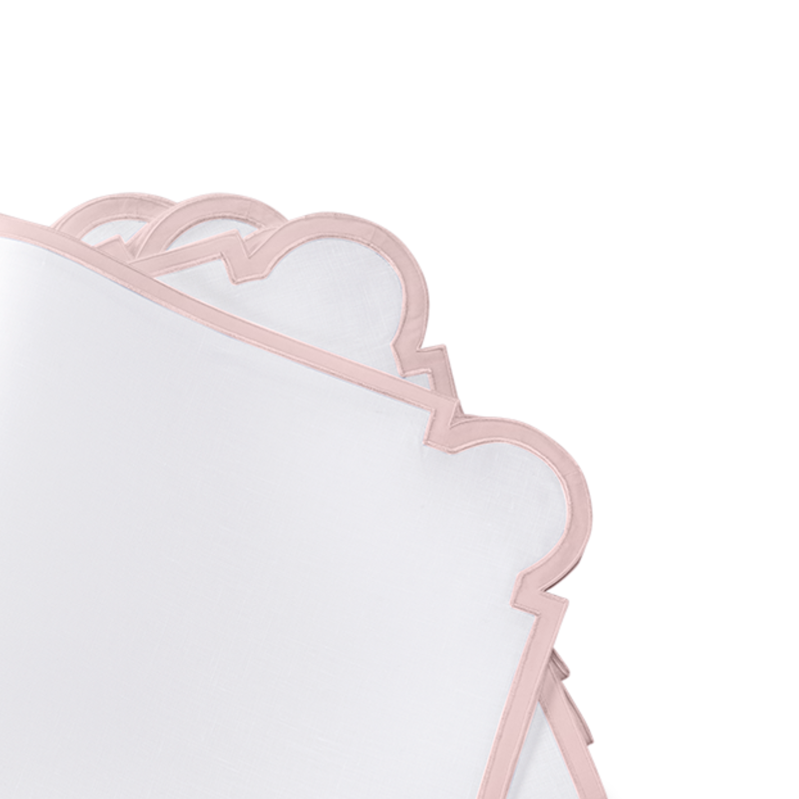 Stack of Matouk Mirasol Table Linen Napkins in Pink Color