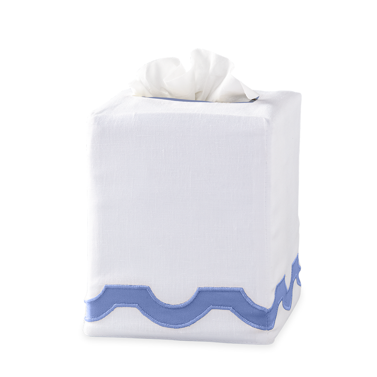 Silo Image of Matouk Mirasol Tissue Box Cover in Azure Color