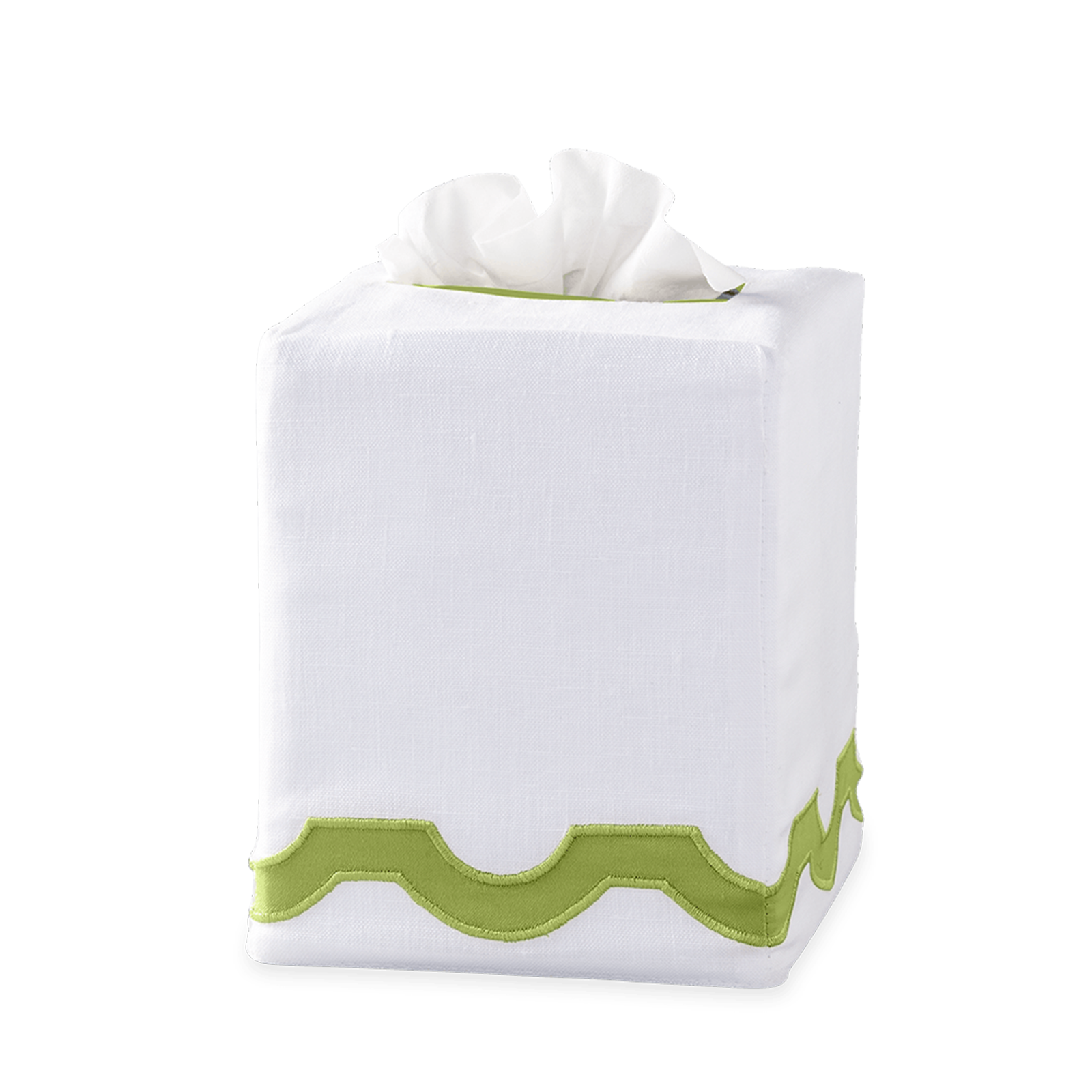 Silo Image of Matouk Mirasol Tissue Box Cover in Grass Color