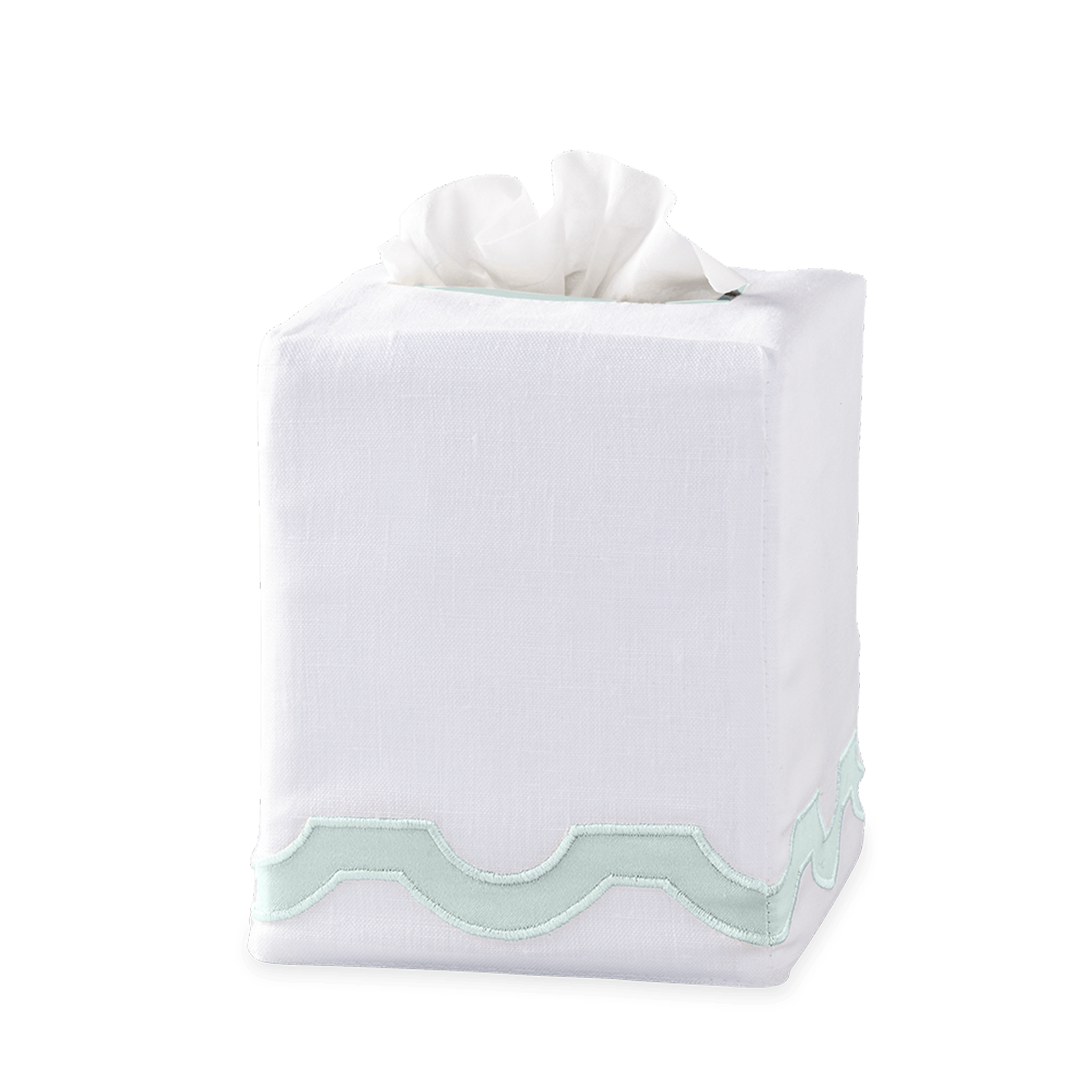 Silo Image of Matouk Mirasol Tissue Box Cover in Opal Color