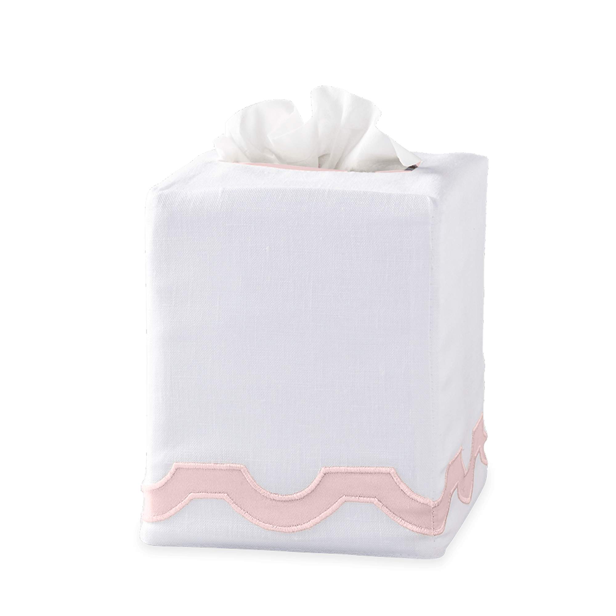 Silo Image of Matouk Mirasol Tissue Box Cover in Pink Color