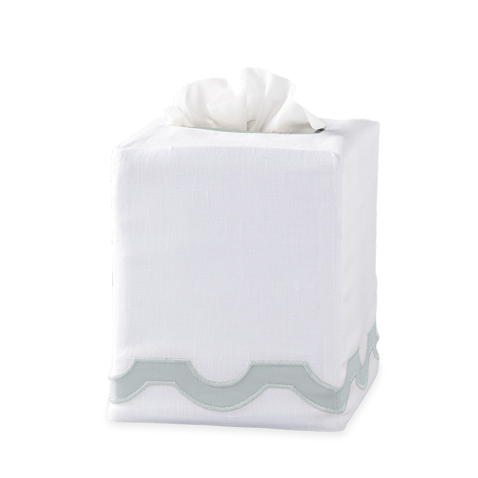 Silo Image of Matouk Mirasol Tissue Box Cover in Pool Color