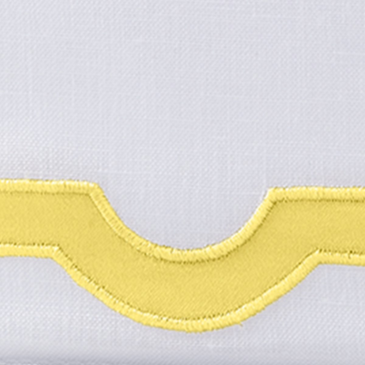 Swatch Sample of Matouk Mirasol Tissue Box Cover in Lemon Color