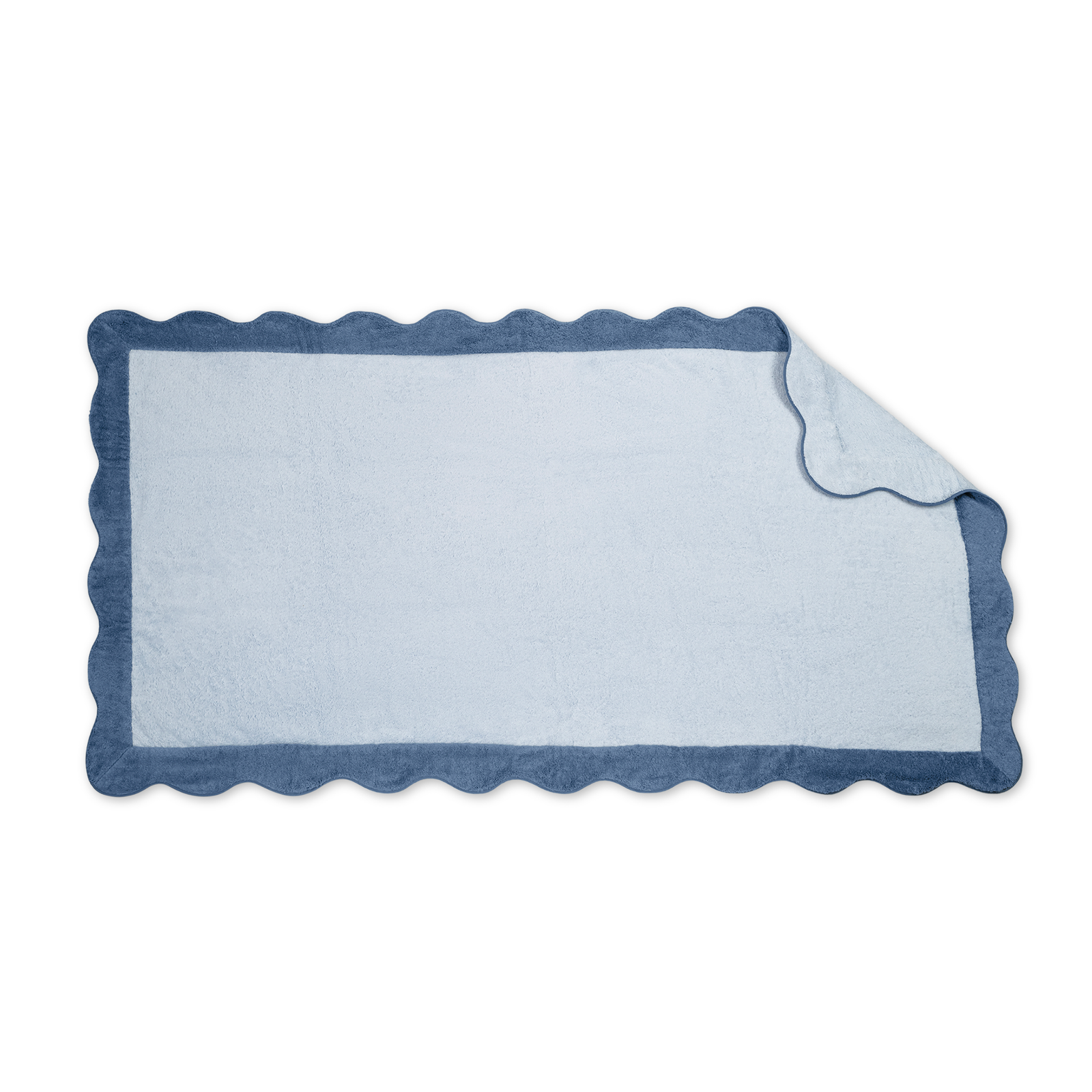 Matouk Neptune Beach Towels in Light Blue/Sea