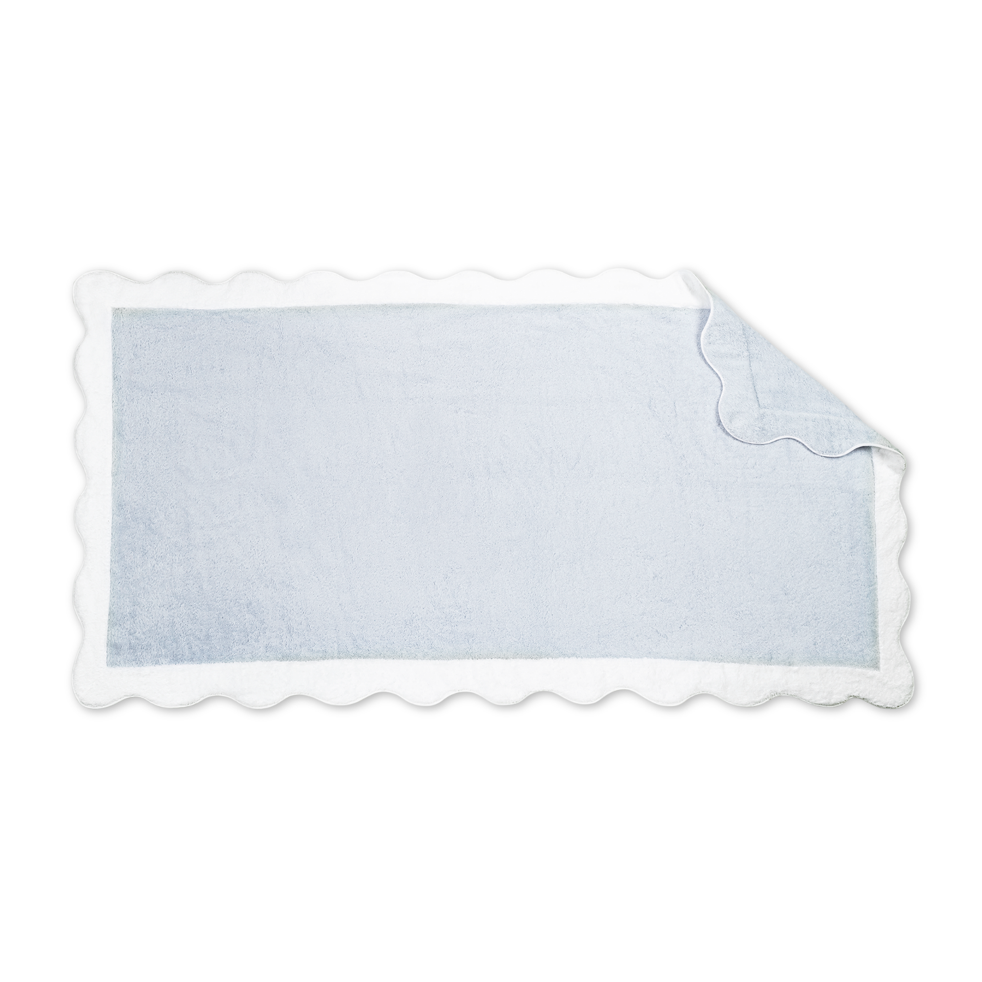 Matouk Neptune Beach Towels in Light Blue/White