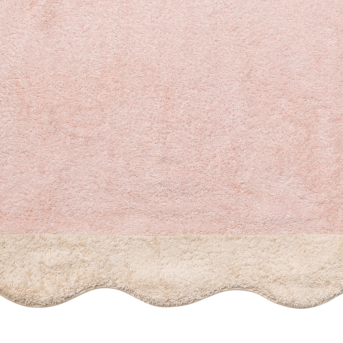 Fabric Closeup of Matouk Neptune Beach Towels in Blush/Sand Color