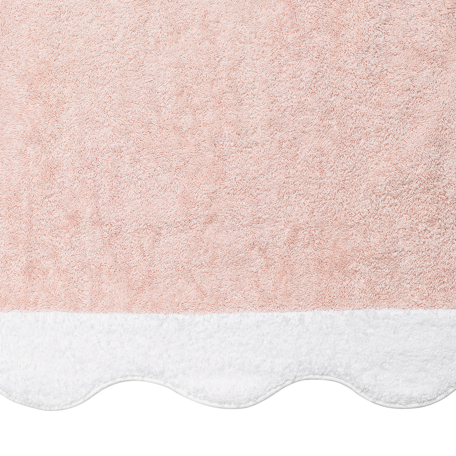 Matouk Neptune Beach Towels in Blush/White Color