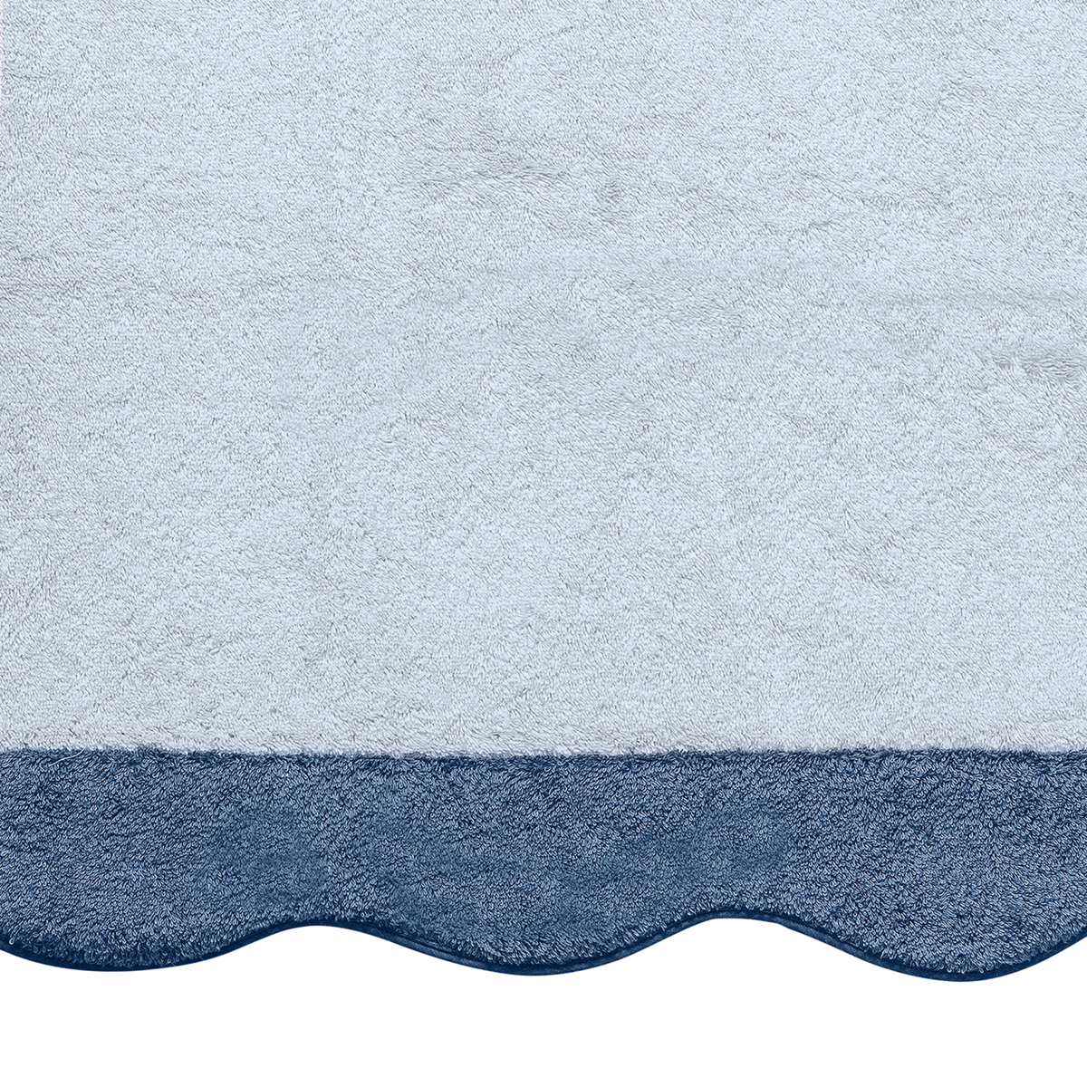 Fabric Closeup of Matouk Neptune Beach Towels in Light Blue/Sea Color