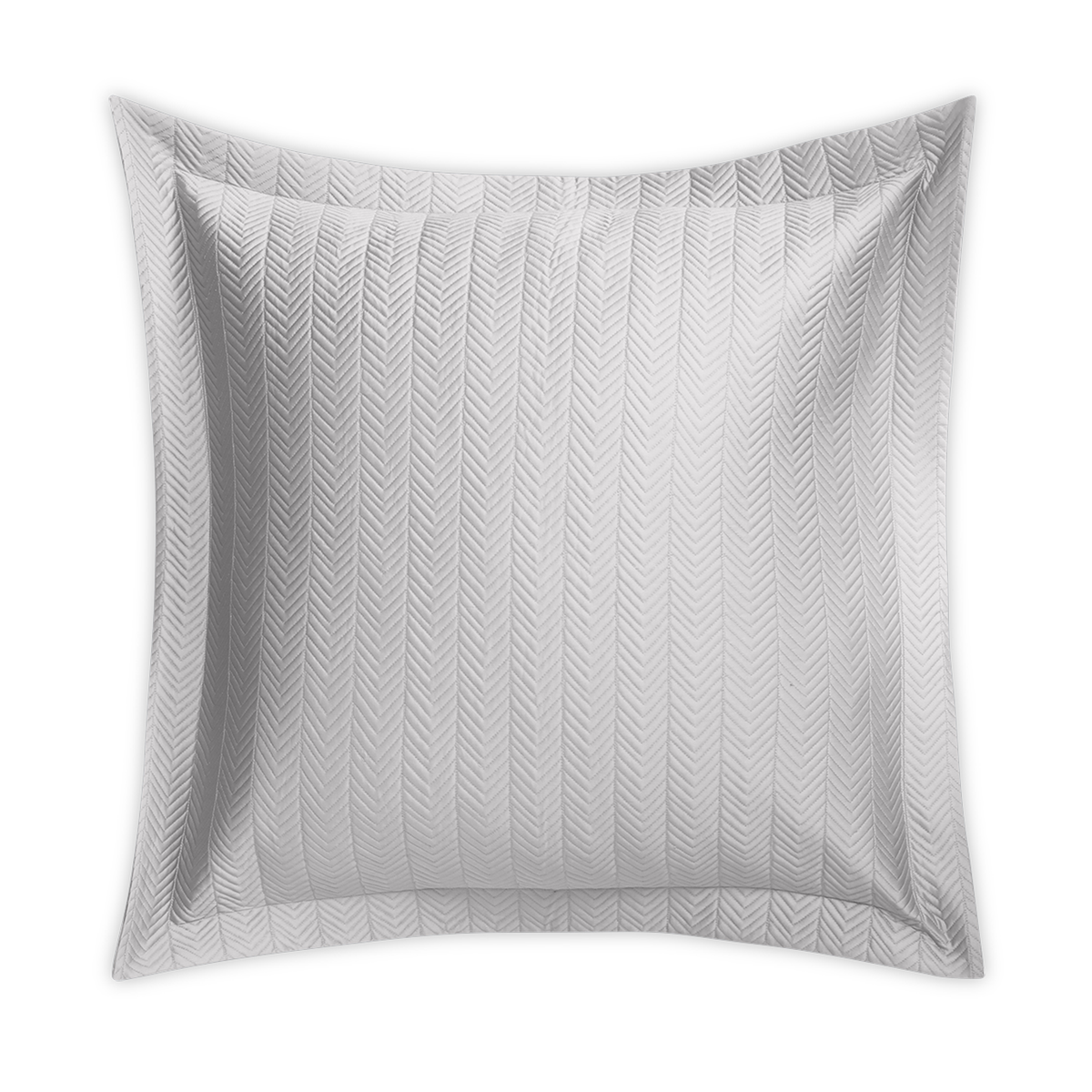 Euro Sham of Matouk Netto Bedding in Silver Color