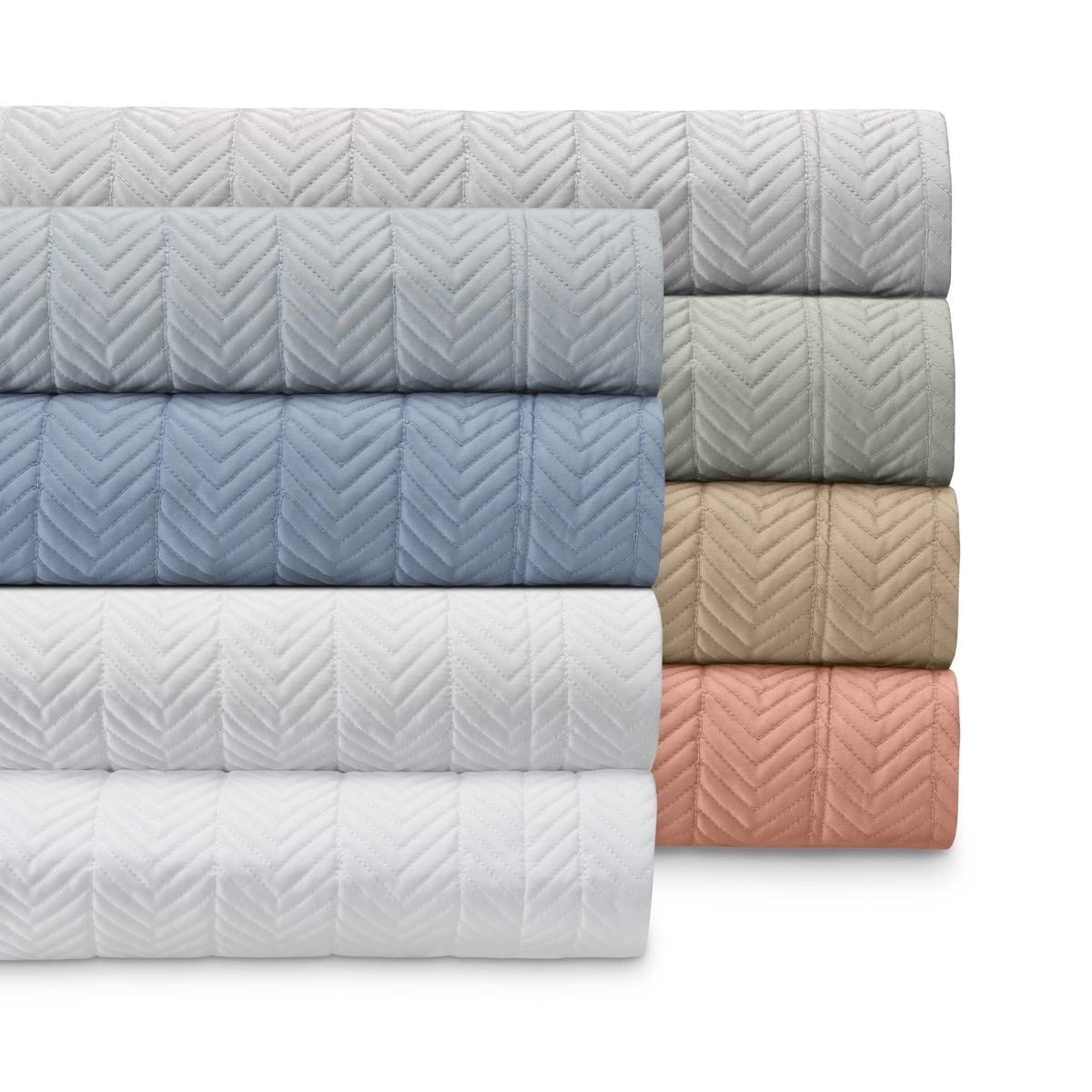 Stack of Matouk Netto Bedding in All Colors