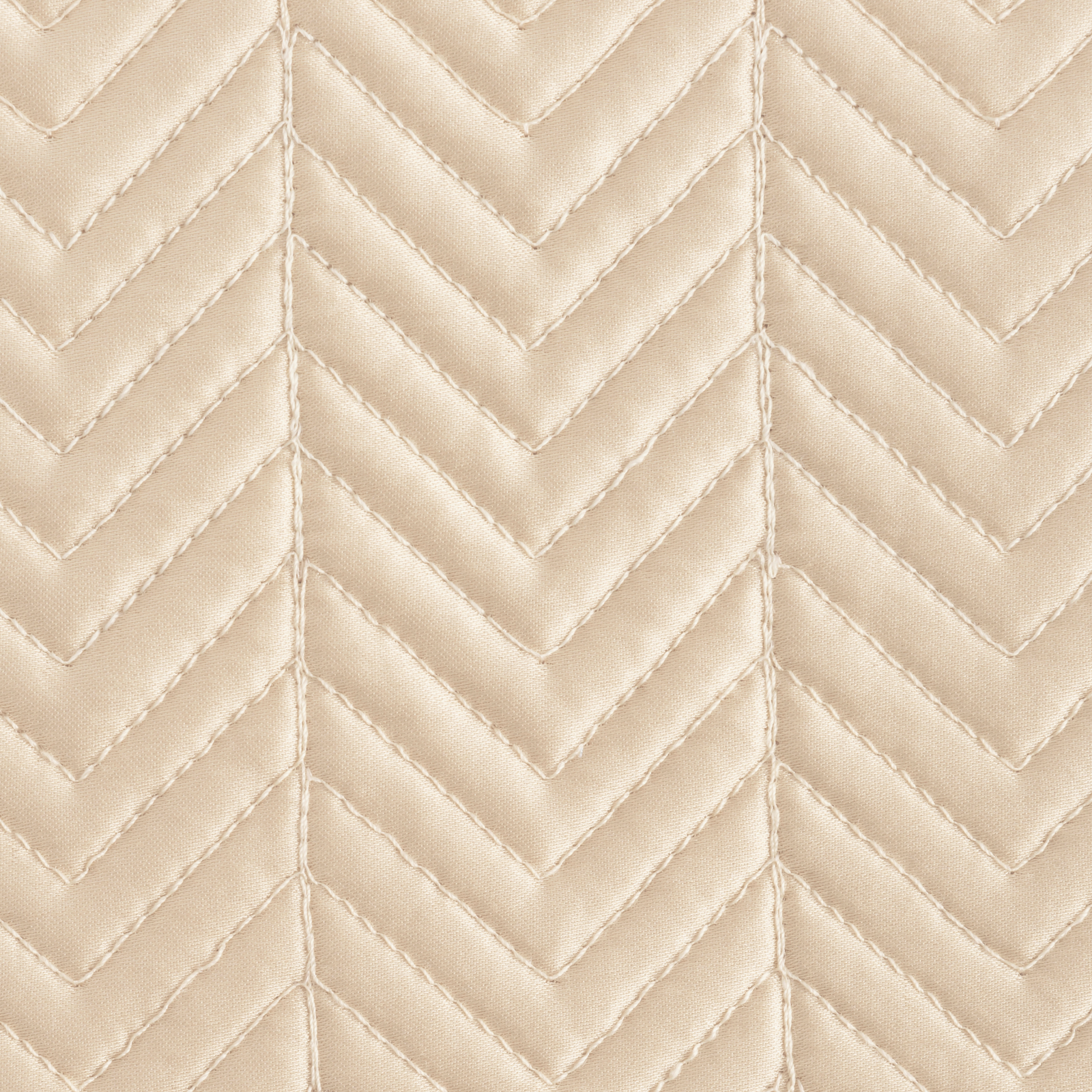 Full Bed Dressed in Matouk Netto Bedding with Swatch in Dune Color