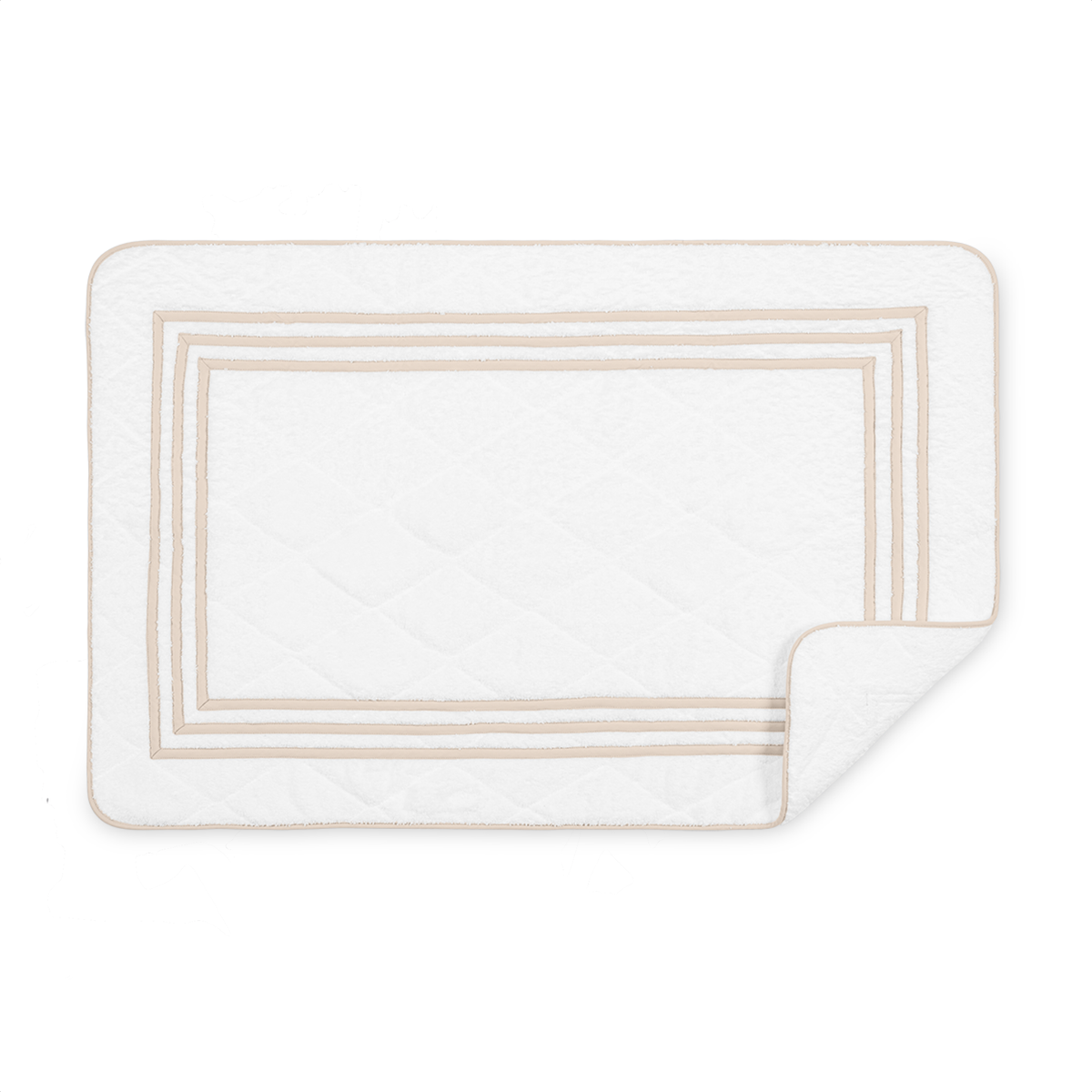 Matouk Newport Quilted Bath Tub Mat in Cotton Color