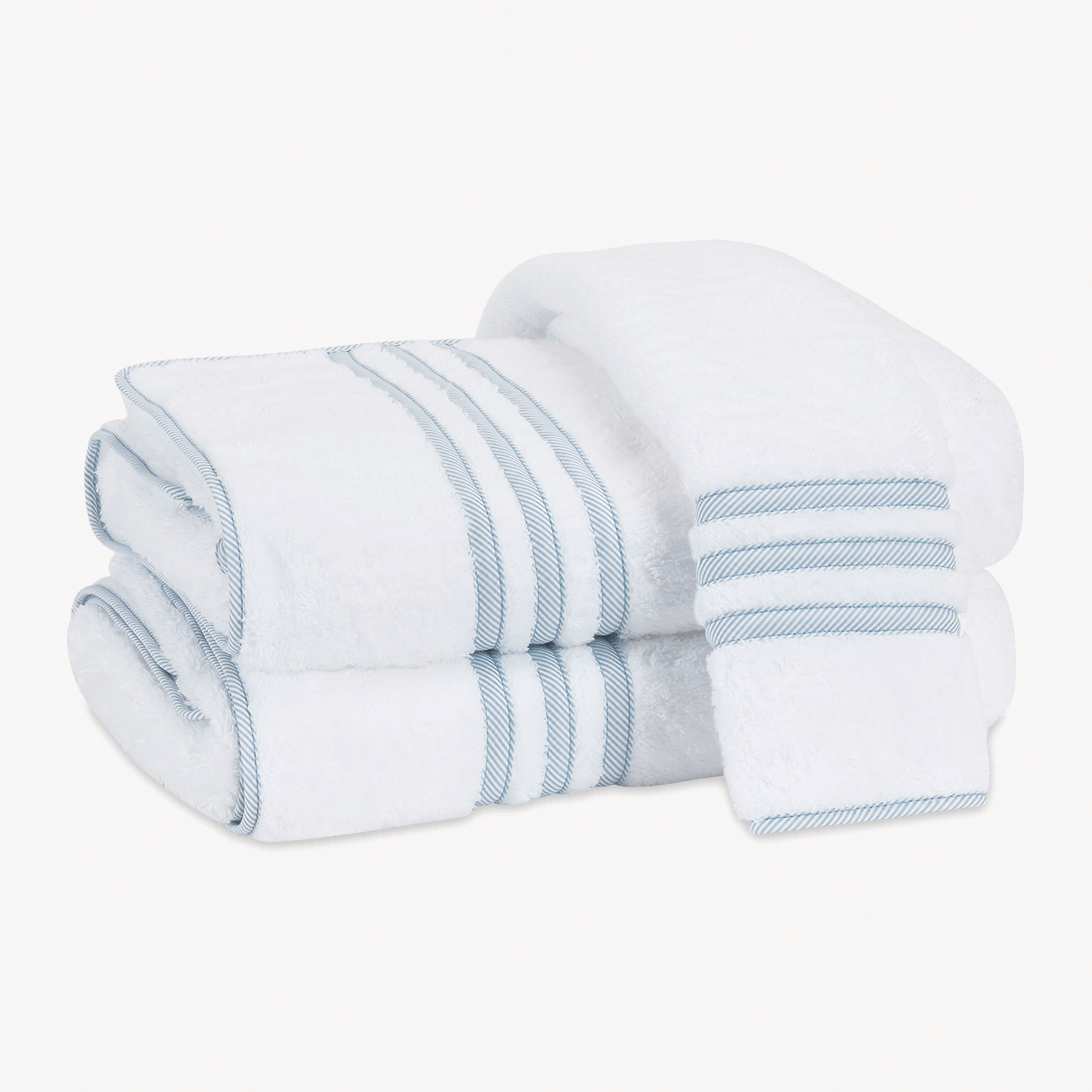 Matouk Newport Bath Towels in Blue Stripe