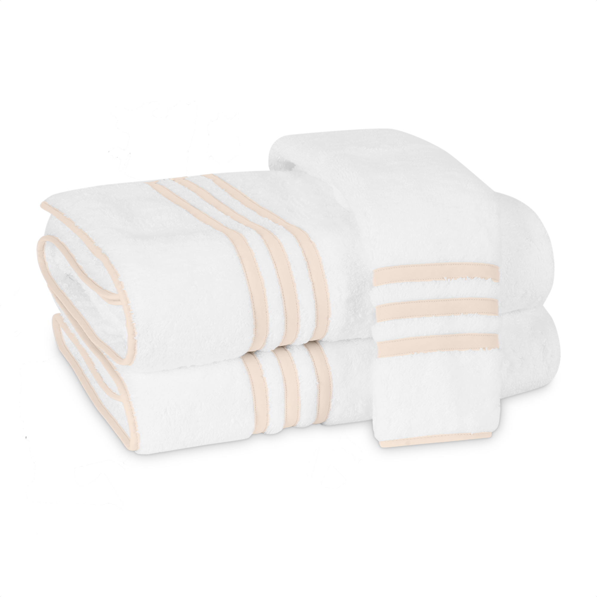 Folded Matouk Newport Bath Towels in Cotton Color