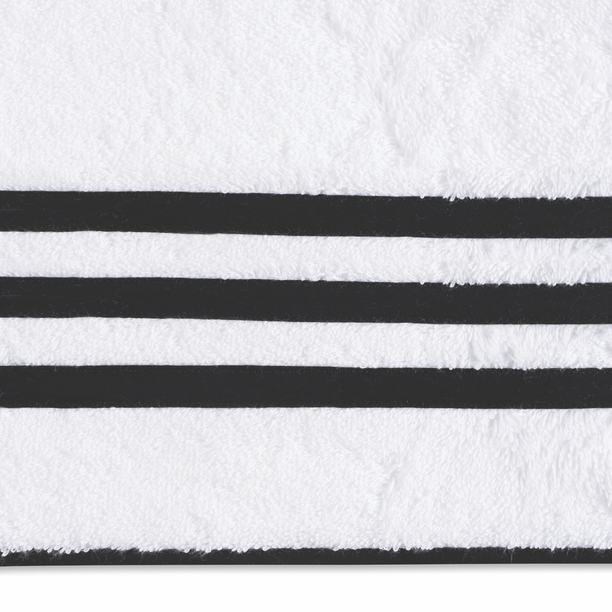 Swatch Sample of Matouk Newport Bath Towels and Mat Black Color