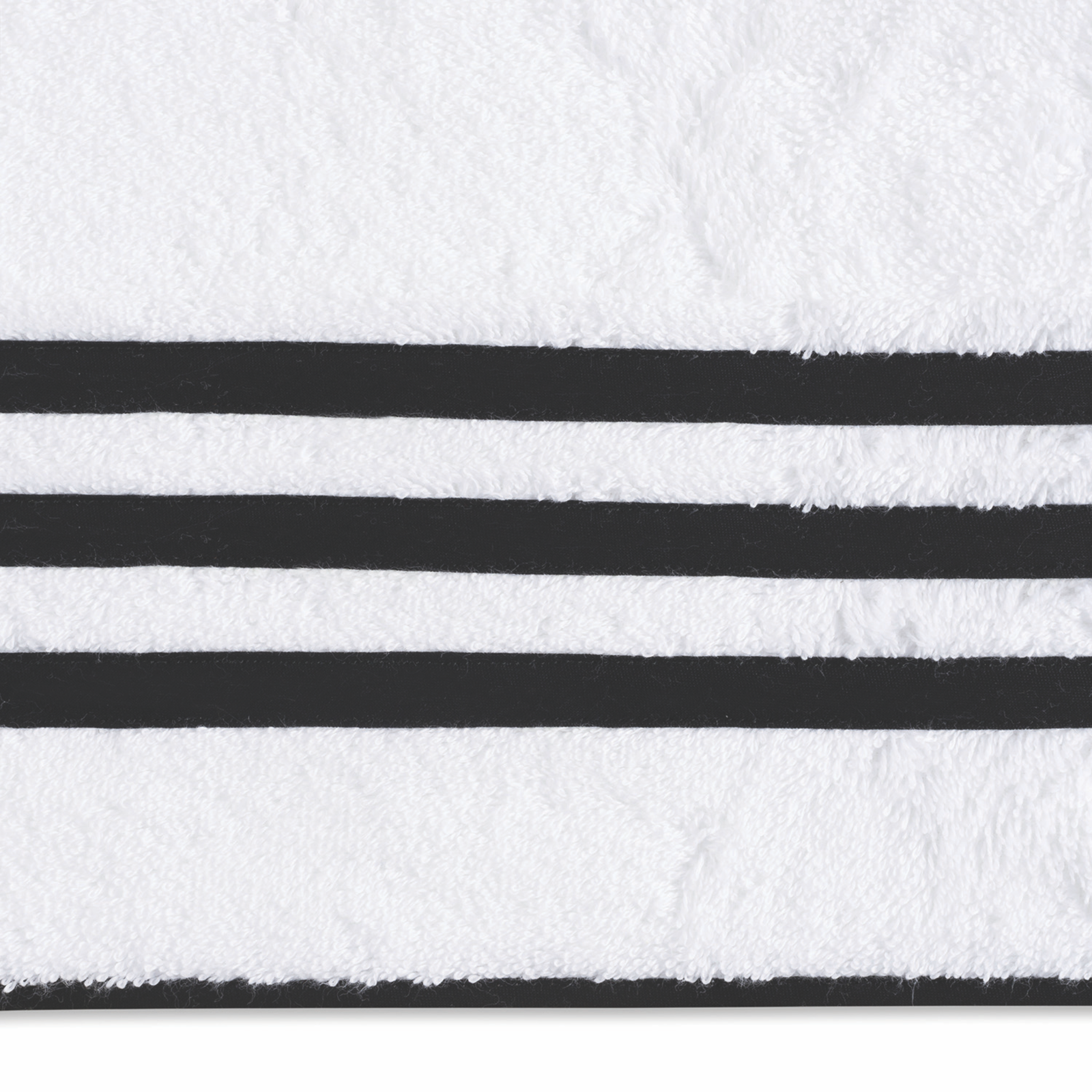 Folded Matouk Newport Bath Towels in Black Color