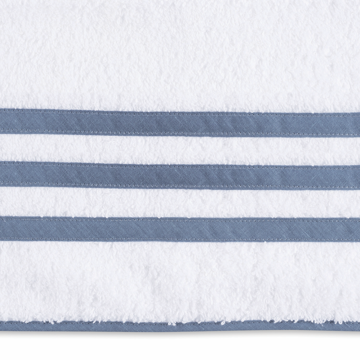 Swatch Sample of Matouk Newport Bath Towels and Mat Sea Color