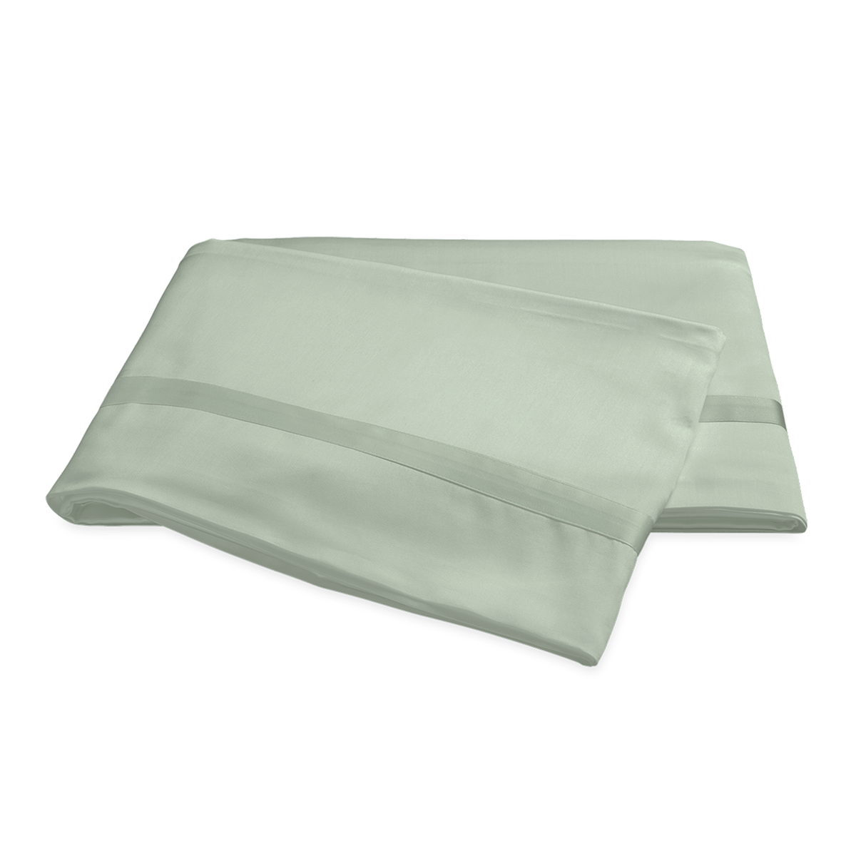 Flat Sheet of Matouk Nocturne Bedding Collection in Color Celadon