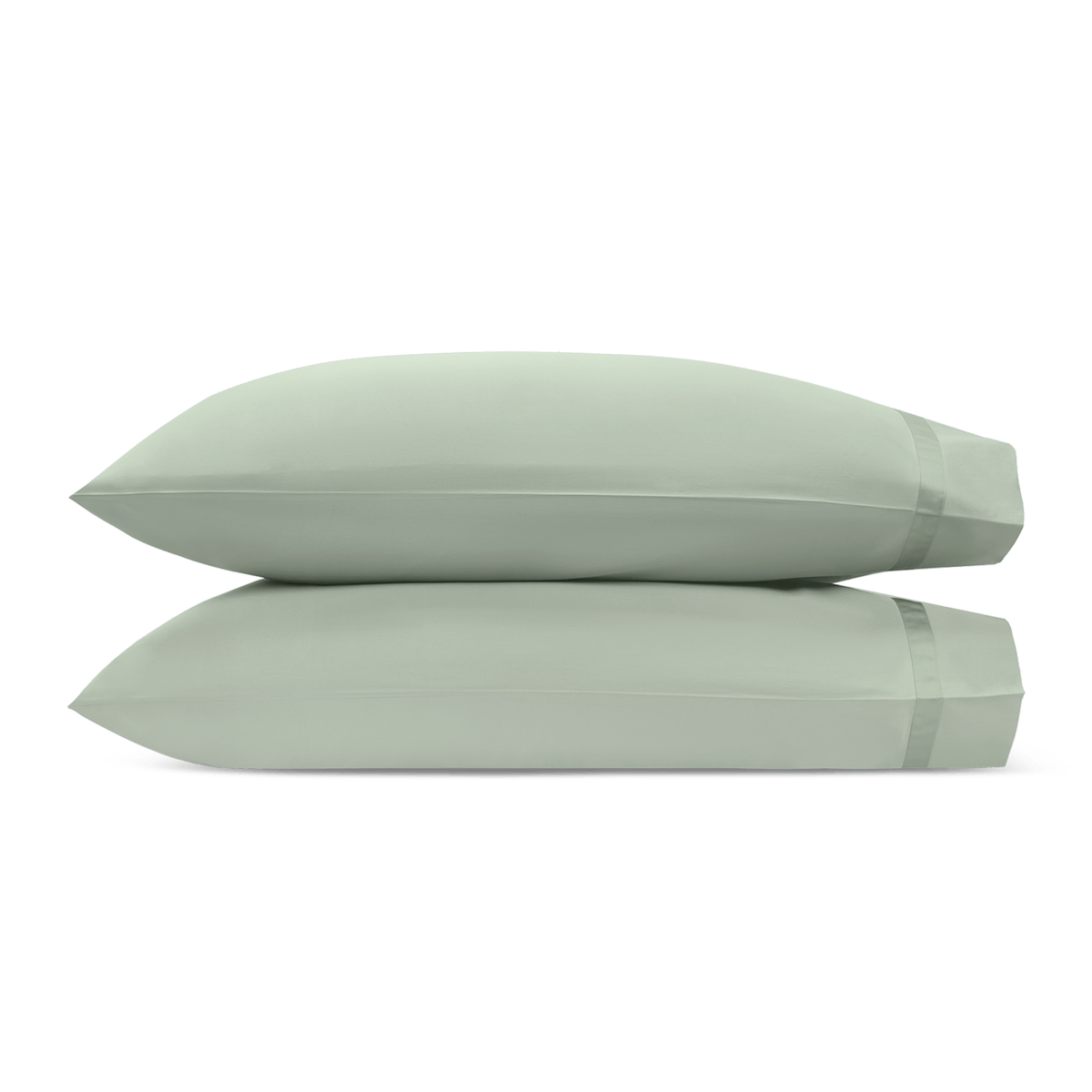 Pair of Pillowcase of Matouk Nocturne Bedding Collection in Color Celadon
