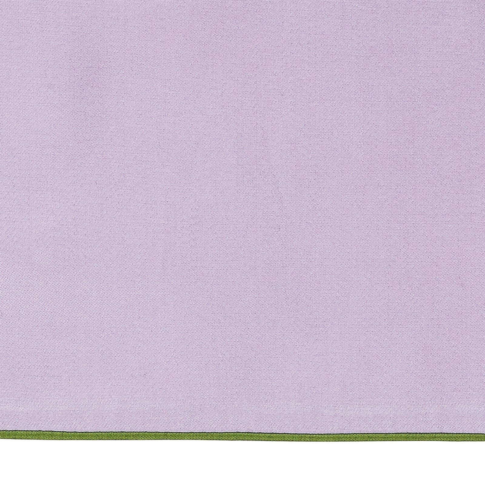 Front View of Model Wearing Matouk Nocturne Pajama Set in Color Violet and Grass