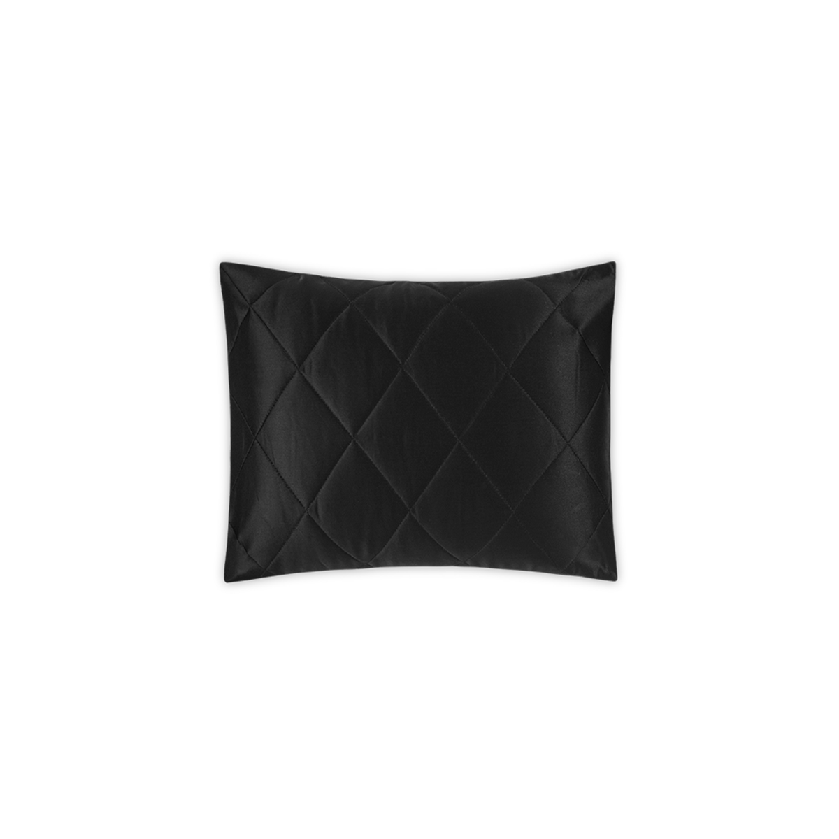 Silo Image of Matouk Nocturne Quilted Bedding Boudoir Sham in Black Color
